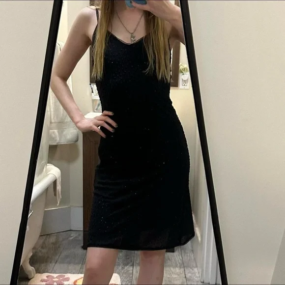 how to dress like the 90s male Jigsaw 1990s Linen Maxi Slip Dress - S/M